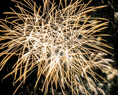 display of big and colorful fireworksの写真素材