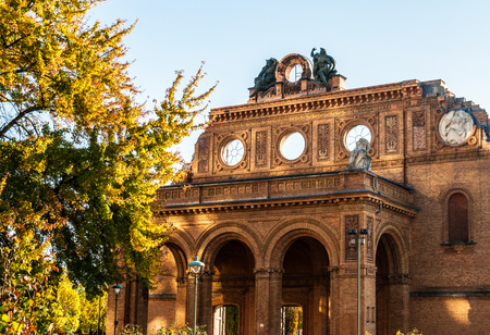 famous ruin of the Anhalter Bahnhof in Berlinの写真素材