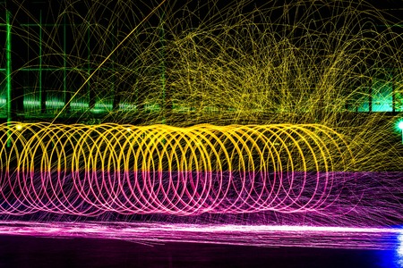 steel wool burned, amazing imagesの写真素材
