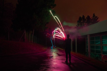 Amazing throwing colors personの写真素材