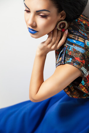 Fashion Art Girl Portrait.Vivid Makeup.Make-upの写真素材