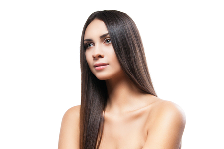 Young female with gorgeous hairの写真素材