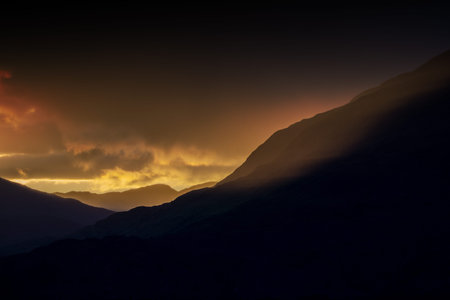Drone footage of a stormy sunset over Loch Linnhe, from North Ballachulish, Fort William, Scotland.