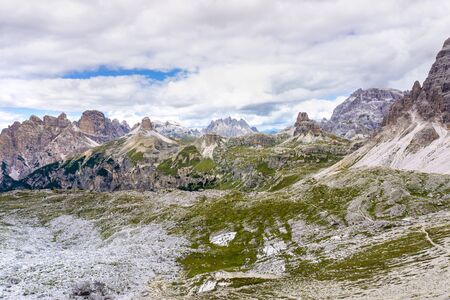 Tre Cime di Lavaredo in the italian Dolomitesの写真素材
