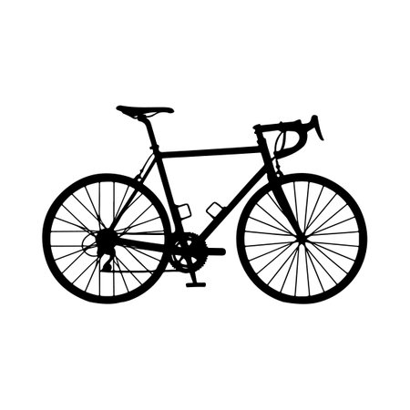 bicycle vector silhouetteのイラスト素材