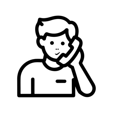 Man talking on the phoneのイラスト素材