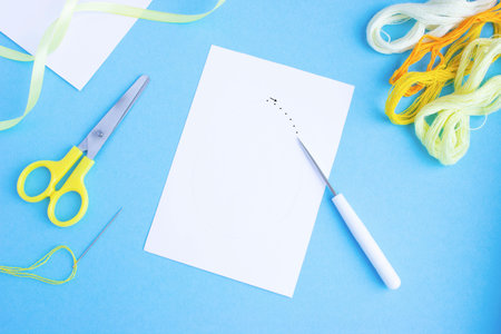 How to make a delicate Easter card an egg from a floss thread with your own hands, step by step...