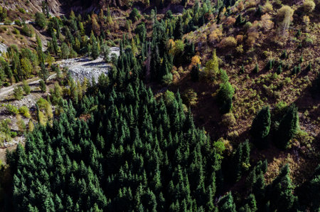 the slopes of the Tien Shan mountains the Zailiysky Alatau ridge near Almaty the Shimbulak ski...