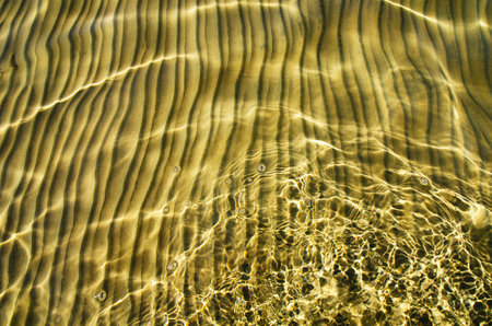 great background whimsical patterns on the sand across the water horizontal orientation good for photo wallpaperの写真素材