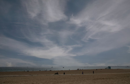 USA California Los Angeles Dockweiler State Beach May 22 2023 view of the beach where people relaxのeditorial素材