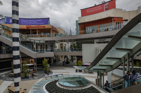 USA California Los Angeles Santa Monica District May 17, 2023 shopping center in santa monicaの写真素材
