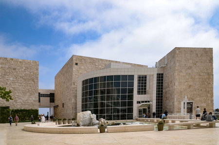 Los Angeles California America May 18, 2023 The Getty Museum is the largest art museum in California architectural elementsのeditorial素材