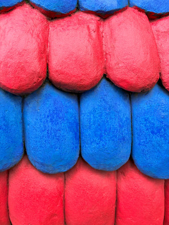 texture of plaster on wall in the form of tiles made of concreteの写真素材