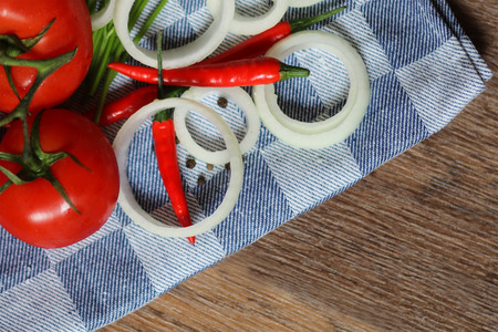 Fresh vegetables and herbs.の写真素材