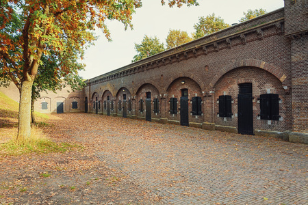 Bunker of the fortress Naarden in the Netherlands.のeditorial素材