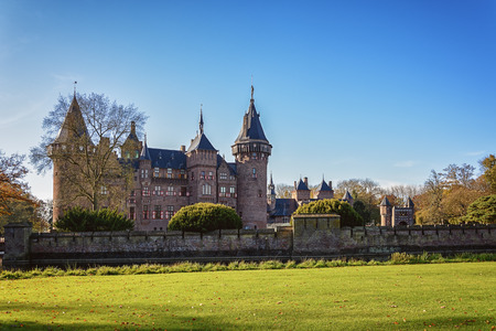 November 9, 2014, Haarzuilens in The Netherlands, a picture of Kasteel de Haar, the largest and most luxurious castle in the Netherlands.のeditorial素材
