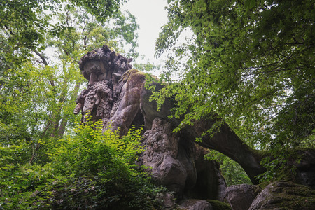 Landgraaf, The Netherlands - July 12, 2016: 14 meter high giant of the Apennines in the forest or films Parc Mondo Verde.のeditorial素材