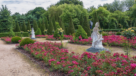 Landgraaf, The Netherlands - July 12, 2016: Images of the Portuguese garden in the park Mondo Verde.のeditorial素材