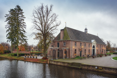 Restaurant near Cannenburgh Castle is a 16th century castle in Vaassen in the Dutch province of Gelderland.のeditorial素材