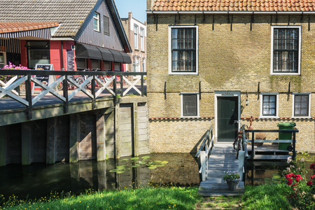 Hindeloopen, Netherlands, 23 August 2015: Impression of the Frisian village Hindeloopen in the Netherlandsのeditorial素材