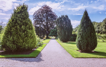 De Steeg, Netherlands, 23 August 2014: The garden around the castle and estate Middachten in De Steeg in Nederlandのeditorial素材