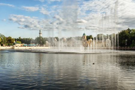 Kaatsheuvel, Netherlands, August 19 , 2017: Aquanura the great water show in the theme park Efteling in the Netherlandsのeditorial素材