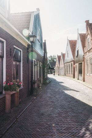 Impression of the Gevangenpoortsteeg in the old center of Edam in The Netherlandsの写真素材
