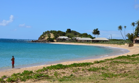 Antigua Wild beachの写真素材