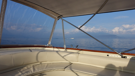 sailing over Lake Gardaの写真素材