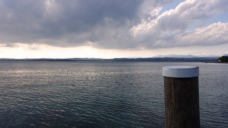 Morning on Lake Gardaの写真素材