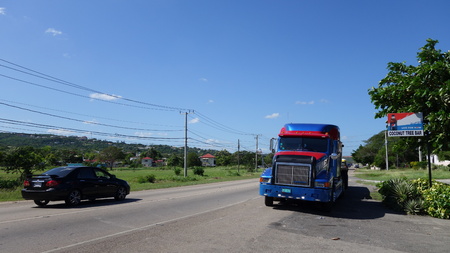 On Caribbean roadの写真素材