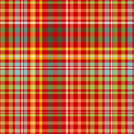Seamless checked plaid pattern in bright red colorsの写真素材