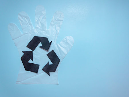 plastic for recycling on a blue background. reasonable consumption of plastic, ecology,...