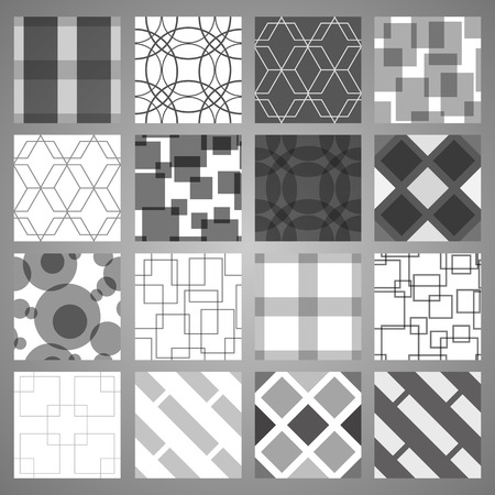Geometric patterns set. Vector illustrationのイラスト素材
