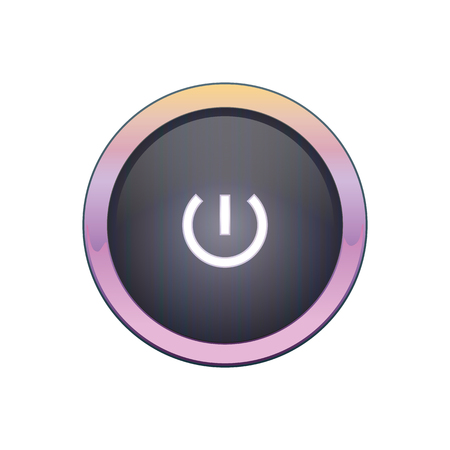 Vector power button energy lilacのイラスト素材