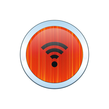 Fiery round vector button Wi Fiのイラスト素材