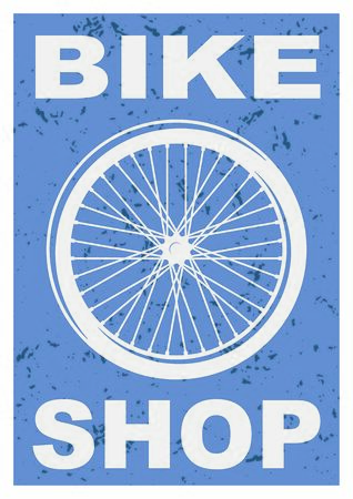 Bike Shop Posterのイラスト素材