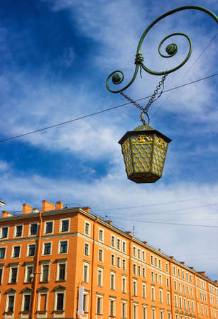 Decorative lantern in the historical part of St.-Petersburg. Russiaの写真素材