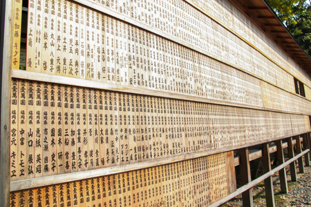 Scriptures inside Fushimi Inari Taisha Shrineのeditorial素材