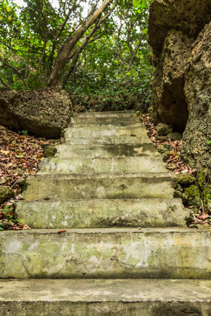 Steep stoned steps at Eluanbi Park, Kenting National Park
