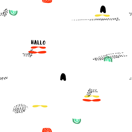 Creative vector pattern with extraordinary Shapess And Dotsのイラスト素材