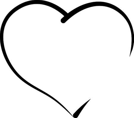 open heart frame, frame in the shape of a heart, wedding feedingのイラスト素材