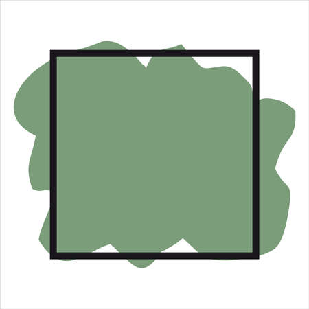 green vector background with square borderのイラスト素材