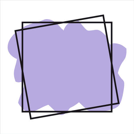 blue vector background with double square frameのイラスト素材