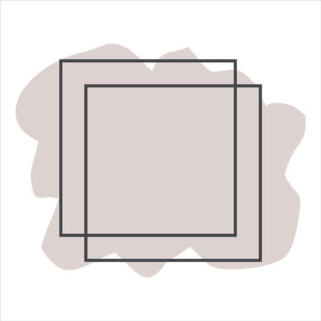 gray vector background with double square frameのイラスト素材
