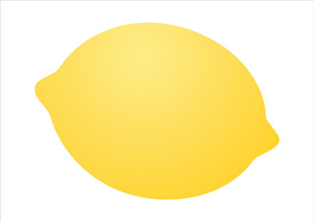 yellow lemon on the white background. vector illustration.のイラスト素材