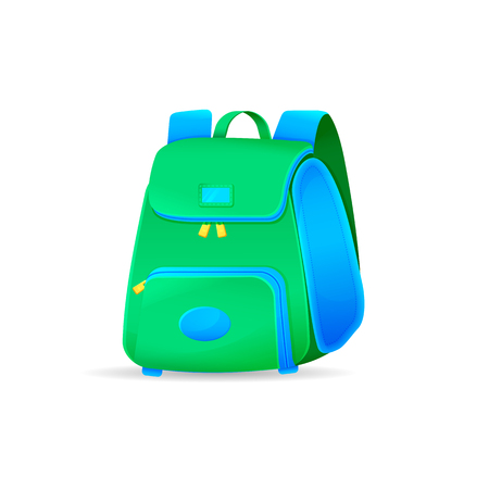 Vector school bag isolated on white backgroundのイラスト素材