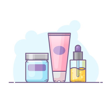 Skin care bottles icon.のイラスト素材
