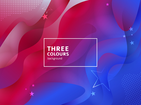 Tricolor geometric background smooth shapes compositionのイラスト素材