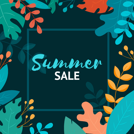 Summer sale banner. Summer Sale poster design for print or web.のイラスト素材